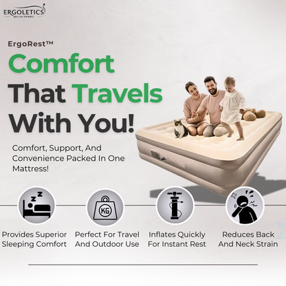 Ergorest™ – Premium Inflatable Air Bed Mattress for Ergonomic Sleep
